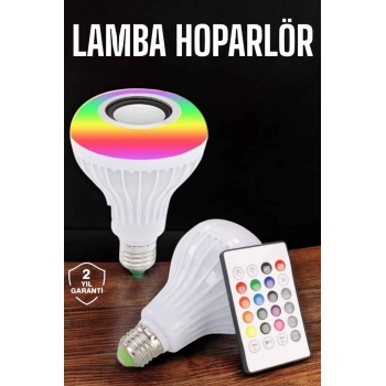 Kablosuz Bluetooth Hoparlör Led Lamba - Lisinya