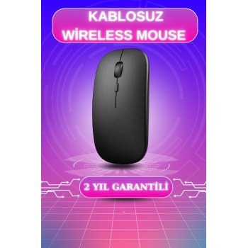 Kablosuz Mouse Fare Şarjlı Bluetooth Wireless Çift Modlu Sessiz - Lisinya