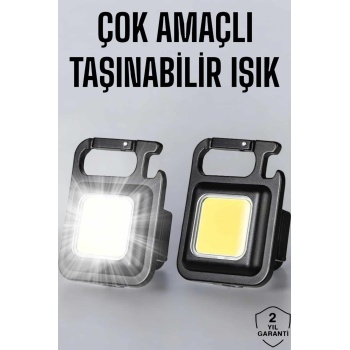 Anahtarlık Çok Amaçlı Mıknatıslı Taşınabilir Işık Led Şarjlı - Lisinya