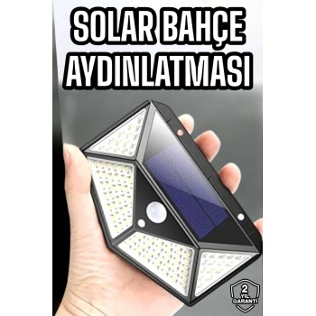 Güneş Enerjili Bahçe Aydınlatma Lambası Solar 100 Led Lamba - Lisinya