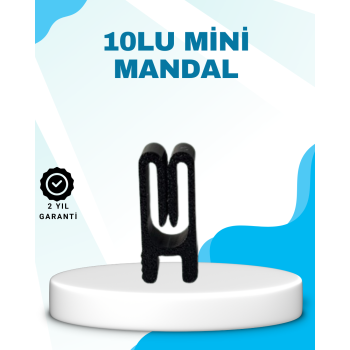 Poşet Kapatma Mandalı Hava Geçirmez Siyah 10 Adet Set - Lisinya