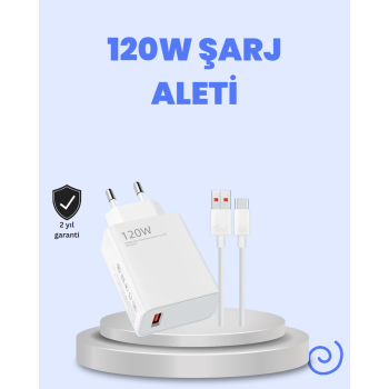 120 Watt Turbo Şarj Cihazı Xiaomi Redmi Note 10 11 12 Uyumlu - Lisinya