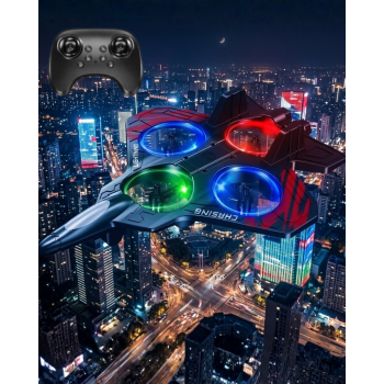 LED Işıklı Oyuncak Drone Fighter Jet Tasarımlı Uzaktan Kumandalı Uçak - Lisinya
