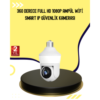 1080P Görüntü Kaliteli Wi-Fi Ampul Tipi Güvenlik Kamerası - Lisinya