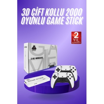 3D 4K HD 2.4G Game Stick 4K Ultra Hd Oyun Konsolu Çift Kollu - Lisinya