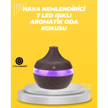 7 Renk LED Işıklı Ultrasonik Aroma Difüzör 300 ml - Lisinya