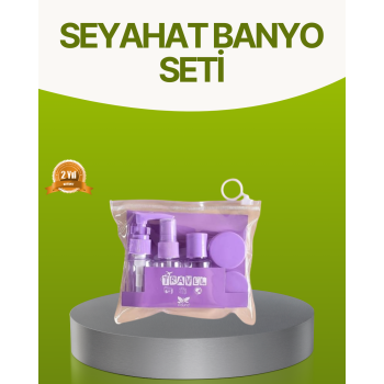 Seyahat Banyo Seti 5 Parça Şeffaf Taşıma Çantalı 30 ml - Lisinya