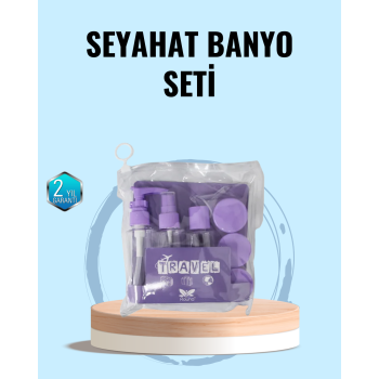 Taşınabilir 5’li Seyahat Banyo Seti Şampuanlık Sprey Krem Kutusu - Lisinya