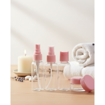 5 Parça Seyahat Boy Kozmetik Seti Şeffaf Düzenleyici - Lisinya