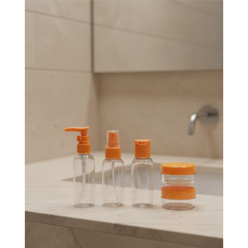 30 ml 5’li Seyahat Şişesi Seti Çantalı Kozmetik Organizer - Lisinya