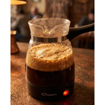 Cam Cezveli Türk Kahvesi Makinesi 650W 5 Fincan Kapasiteli Elektrikli Kahve Makinesi - Lisinya