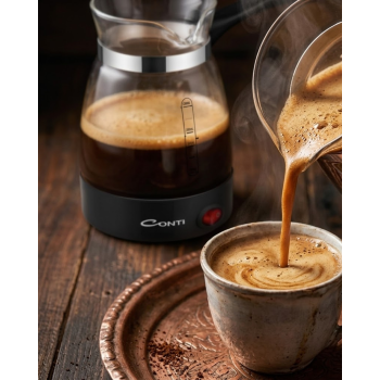 Elektrikli Cam Türk Kahvesi Makinesi 0.5 Litre 650W Kahve Yapma Makinesi - Lisinya