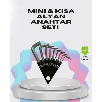 9 Parça Kısa Tip Alyan Seti Isıl İşlemli Profesyonel Kullanım - Lisinya