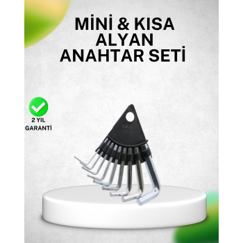 9 Parça Alyan Anahtar Seti Isıl İşlem Görmüş Dayanıklı Çelik - Lisinya