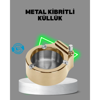 Çakmaklı Küllük Paslanmaz Metal Dayanıklı Tasarım - Lisinya