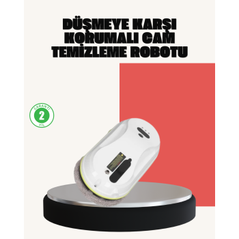UPS Destekli Düşmeye Karşı Korumalı Cam Temizleme Robotu - Lisinya
