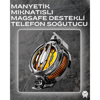 LED Işıklı Telefon Soğutucu | Ultra Sessiz Fan | Mıknatıslı ve Aparatlı Bağlantı - Lisinya