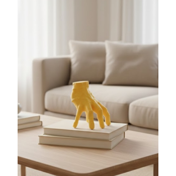 3D Sarı El Tasarım Dekor 17x16 cm Konsol ve Şömine Üstü Aksesuar - Lisinya