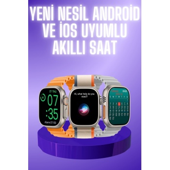 Akıllı Saat Çok Fonksiyonlu Unısex Sosyal Medya Girişli Bluetooth Bağlantılı - Lisinya