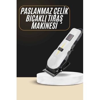 2025 Model Şarjlı Dijital Saç Sakal Tıraş Makinesi Islak Kuru Kullanıma Uygun - Lisinya