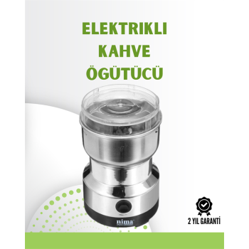 Kahve ve Baharat Değirmeni | Kompakt, Hafif, Hızlı Öğütme, Şeffaf Kapaklı, Kolay Kullanım - Lisinya