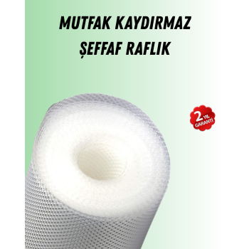 Şeffaf mutfak raflığı ve çekmece kaplaması kaydırmaz pvc - Lisinya