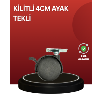 Sessiz Dönen Kilitli Mobilya Tekerleği 4 cm - Lisinya