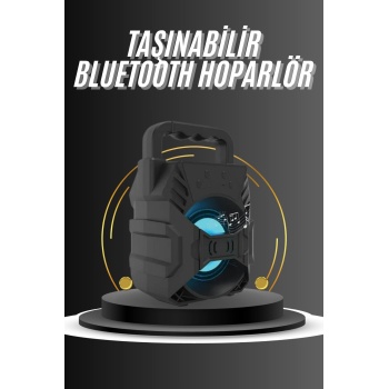 Kablosuz Bluetooth Hoparlör Ses Bombası RGB Işıklı Taşınabilir Yüksek Ses Kaliteli - Lisinya