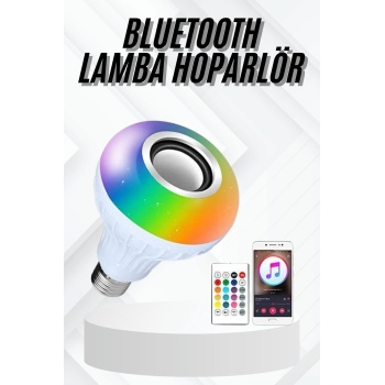 Lamba Hoparlör Ampül Görünümlü Renk Değiştirebilen Android ve İOS Uyumlu - Lisinya
