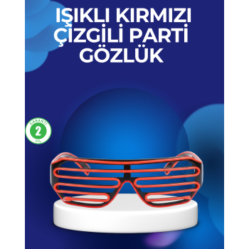 Parti ve Festival Aksesuarı LED Işıklı Gözlük - Lisinya