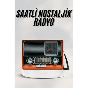 Vintage Nostaljik Radyo AUX USB SD Kart Girişli Şarjlı Bluetooth Bağlantılı - Lisinya