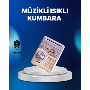 Mor Otomatik Para Girişli Elektronik Şifreli Kumbara - Lisinya