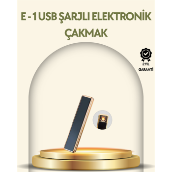 USB Şarjlı Alevsiz Elektronik Çakmak – Rüzgara Dayanıklı, Gazsız, Güvenli Kullanım - Lisinya