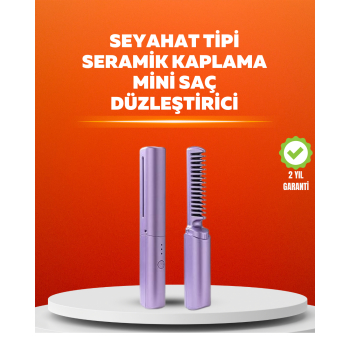 USB Şarjlı Kablosuz Saç Düzleştirici – Seyahat ve Günlük Kullanım - Lisinya