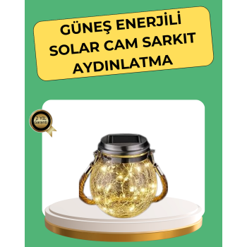 Solar Güneş Enerjili Dekoratif Cam Lamba - Lisinya