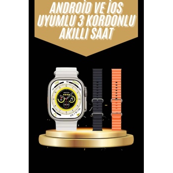 Yeni Nesil 3 Kordonlu Kol Saati 49 MM Amoled Ekran Akıllı Saat - Lisinya