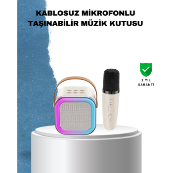 Karaoke Mikrofon Hoparlör Seti 6 Saat Kullanım Süresi - Lisinya