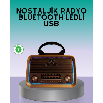 Bluetooth Özellikli Nostalji Radyo 3 Bant FM AM SW - Lisinya