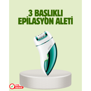 Çok Fonksiyonlu Epilatör 600mAh 90 Dakika Kullanım LED Metal Başlık Su Geçirmez - Lisinya