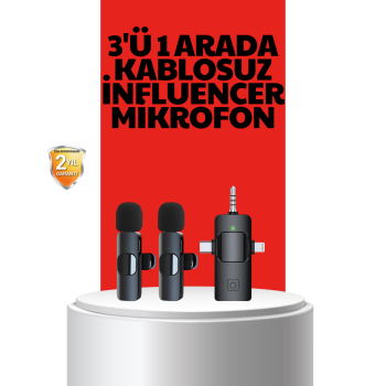 Kablosuz Mikrofon - Telefon ve Bilgisayar Uyumlu - Lisinya
