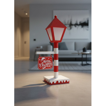 Noel Temalı Tabelalı Lamba Dekoratif Aydınlatma Yılbaşı Süsü - Lisinya