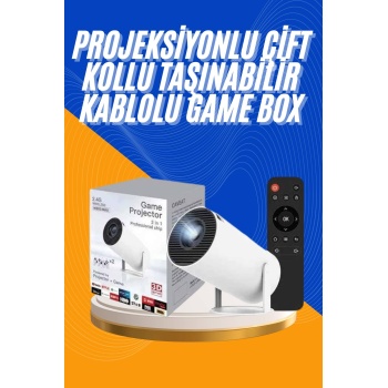 Projeksiyon Cihazı Video Oyun Konsolu 8 GB Hafıza LCD Ekran Kumandalı - Lisinya