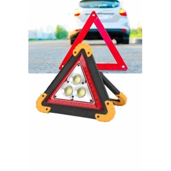 Solar Şarjlı Çok Fonksiyonlu Reflektör Işıklı Ikaz Lambası Acil Durum Reflektörü Acil Durum Uyarı Lambası - Lisinya