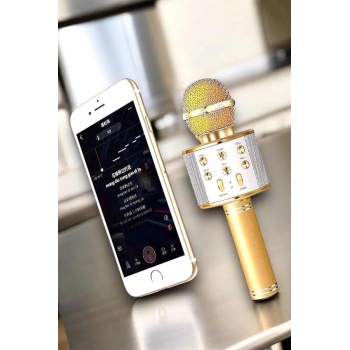 Şarjlı ve Uzun Pil Ömürlü Karaoke Mikrofon USB Bellek Destekli, Profesyonel Ses - Lisinya