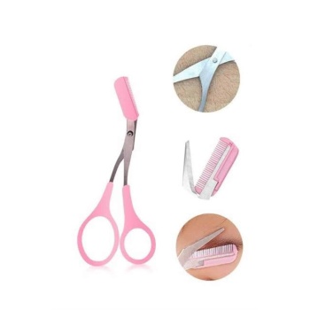 Taraklı Kaş Bıyık Makası Ve Kaş Ustura Seti Kaş Bıyık Tüy Alma Epilasyon Aleti 2li Set - Lisinya