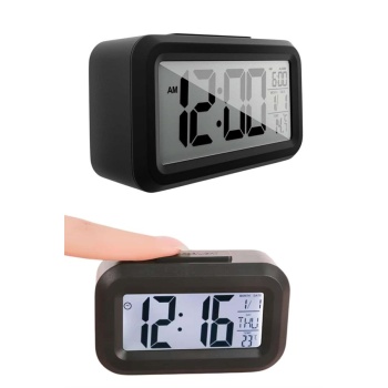 Gece Dijital Masa Saati Dijital Alarmlı Led Ekran Pilli Çalar Saat - Lisinya