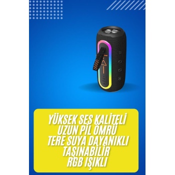 Bluetooth Hoparlör USB Şarjlı Uzun Pil Ömrü Android ve İOS Uyumlu Renkli - Lisinya