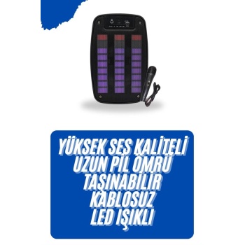 Kablosuz Hoparlör İOS ve Android Uyumlu Şarjlı SD Kart Girişli Bluetooth Hoparlör - Lisinya