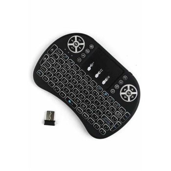 Kablosuz Türkçe Q Klavye RGB Işıklı Televizyon Ps3 Dokunmatik Mouse - Lisinya