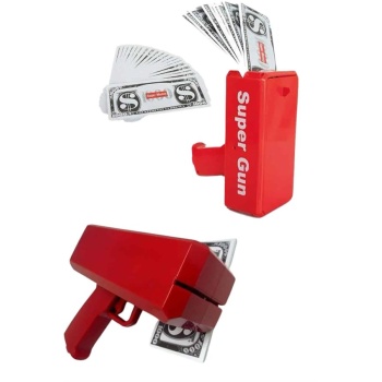 Para Saçma Tabancası Kırmızı Para Fırlatma Oyuncağı Parti Eğlencesi - Lisinya